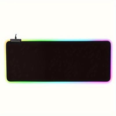 TEMU Wowssyo Rgb Touch Light Gaming Mouse Pad, Large Mouse Pad, Adjustable Rgb Colorful Lighting, Wireless Fast Charging Extra Large Mouse Pad, Computer Desk Pad