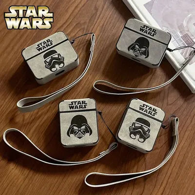Custodia Star Wars per Apple AirPods 1 2 3 4 Airpod Pro Darth Vader Portachiavi Auricolare senza fili Custodia per auricolare Bluetooth Cover in silicone