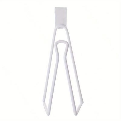 TEMU 1pc Wrought Iron Wall Mounted Toilet Paper Holder- No-drill Design, Space-saving, For Tissue Storage,