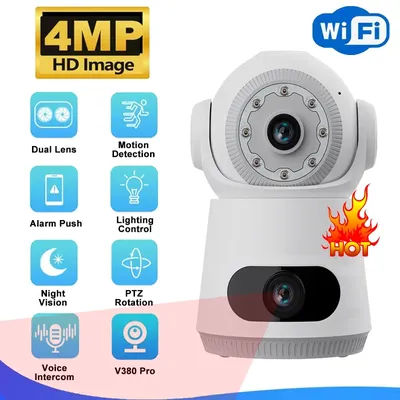 Wireless Smart Home Baby Monitor Mini Robot Telecamera PTZ WIFI Visione notturna interna Rilevazione