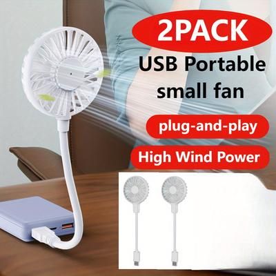 TEMU 1pc/2pcs/4pcs, Mini Usb Small Fan Plug And Play, Usb Small Electric Fan Portable Direct Insert Model, Fan Fan, Portable Storage, Suitable For Office, Travel, Camping, Outing, Dormitory