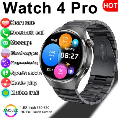 LIGE nouvelle montre 4 Pro GPS Tracker Smartwatch hommes 360*360 HD écran fréquence cardiaque Bluetooth appel étanche sport SmartWatch 2025