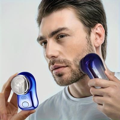 TEMU 1pc Usb Rechargeable Compact Men's Shaver, Fast Charge, Features Led Or Digital Display, Portable For Travel, Office & Home. Ideal Gift For Boyfriend, Dad Or Brothers