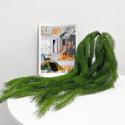 Simulation de plantes vertes artificielles en queue de loup, tenture murale, tuyau de chauffage, décoration de plafond, plantes vertes artificielles