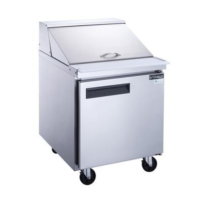 Dukers DSP29-12M-S1 29" Sandwich/Salad Prep Table w/ Refrigerated Base, 115v, Stainless Steel