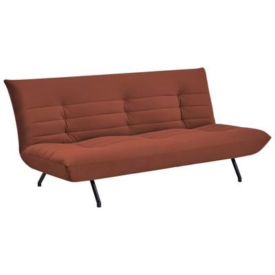 Divano letto a 3 posti in velluto terracotta