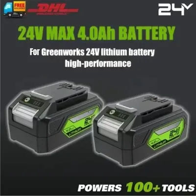 brand new For Greenworks battery 24V 4.0Ah real capacity lithium-ion rechargeable battery (Greenworks Battery)