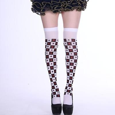 Fiaba L'avventura di Alice nel Paese dei Sogni regina di Cuori La regina rossa Veleno Calze e autoreggenti Accessori Collant alti fino alla coscia Personaggio classico delle fiabe Personaggi dei