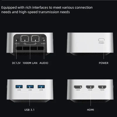 FIREBAT T8 PRO Intel N200/N100 Quad Core Pocket PC Windows 11 Pro DDR5 16G Running 512G SSD WIFI5 3*HDMI 4K Convenient Mini PC
