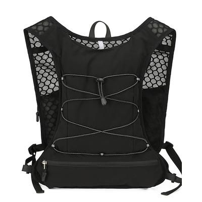 Gilet da corsa Pacchetto d'acqua Gilet di idratazione Manicotti Impermeabile Asciugatura Rapida Leggero Poliestere per Maratona Escursionismo Jogging