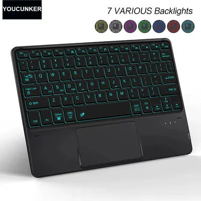 RGB Backlit Bluetooth Keyboard with Touchpad for iPad 11th 2025 A16 Air 13 Air11 M3 2025 Pro 11 Touch Keyboard for Tab S10
