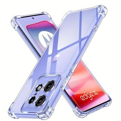 TEMU For Motorola Moto 50 Fusion 50 Pro 5g Transparent Shell With Buffer Angle Bumper Soft Tpu Thin Shell Cover