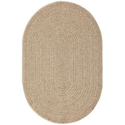 Tappeto esterno juta tinta uni - Nature - 140 x 200, Ovale