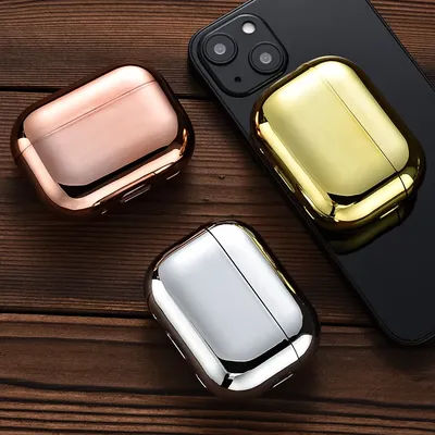 Housse de protection pour écouteurs AirPods 4 Pro2 3 2 1 Gen, placage de luxe, étui rigide antichoc pour PC, étui de protection pour AirPods Pro 2 2ème Coque