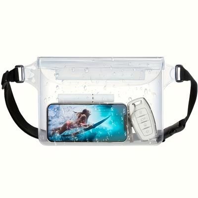TEMU 1/2pcs Suitable For Beach High Quality Waist Bag With Adjustable Strap, Swimming Diving Boating Fishing