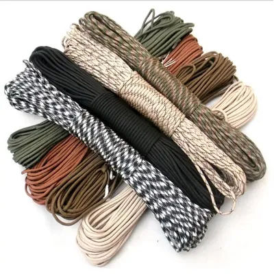 ZK20 3M 10M 15M 550 Paracord Parachute Cord Lanyard Rope Mil Spec Type III 7 Strand Climbing Camping Survival Camping Rope