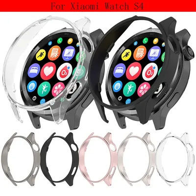 Boîtier creux en PC pour Xiaomi Watch S4, pas de protecteur d'écran Smartwatch, coque de pare-chocs antichoc pour Xiaomi Watch S4.