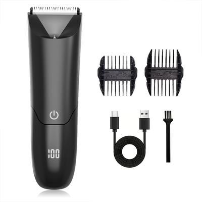 TEMU Men's Body Trimmer, Electric Shaver, Electric Inguinal And Hair Trimmer, Ceramic Blade Male Hygiene Shaver Trimmer, Full
