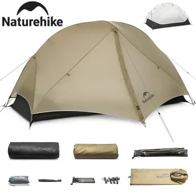 Naturehike Mongar UL Hiking Travel Tent 15D Nylon Ultralight Waterproof Double Layer Outdoor Expandable Travel Camping Tent