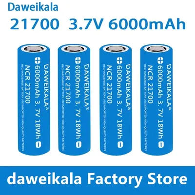 1-40pcs Daweikala 6000 21700 6000mah Rechargeable Battery 3.7V 1C discharge High Power batteries For High-power Appliances
