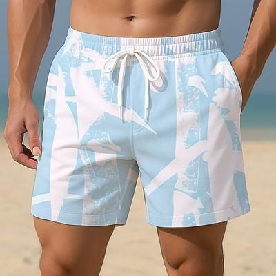 Per uomo Piante Bambù Costumi da bagno Pantaloncini da mare Pantaloncini da Surf Misura del girovita medio Streetwear Hawaiano Vacanza al Mare Tasche Laterali fodera in rete Coulisse elastica in vita