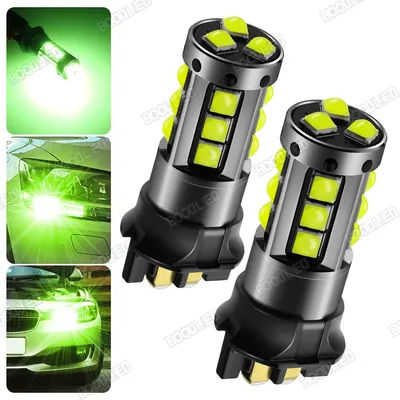 Canbus – ampoules LED PW24W, PWY24W, 10W, 2500lm, pour Audi, BMW, Volkswagen, clignotant, DRL, ambre, vert