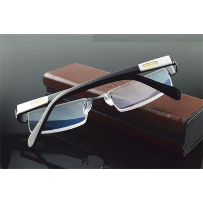 Titanium Alloy Business Style Half-rim Multi-layer Coating Lenses Reading Glasses 0.75 1 1.25 1.5 1.75 2 2.25 2.75 to 6