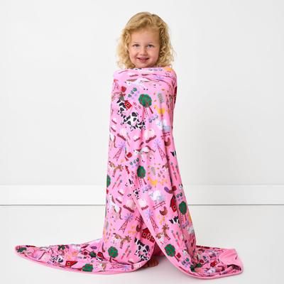 Pink Farm Fam L Cloud Blanket - OSFA