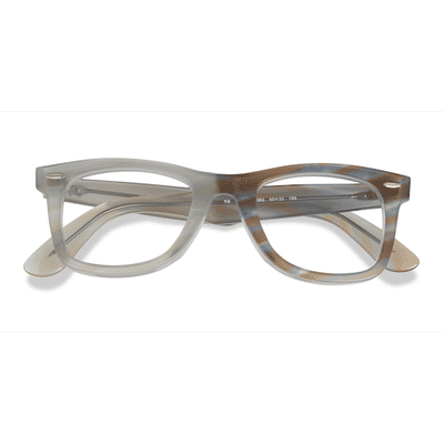 Unisex s wayfarer,wayfarer Photo Striped Light Blue Acetate Prescription eyeglasses - Eyebuydirect s Ray-Ban RB5121F Wayfarer Change