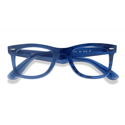 Unisex s wayfarer,wayfarer Photo Striped Blue Acetate Prescription eyeglasses - Eyebuydirect s Ray-Ban RB5121F Wayfarer Change