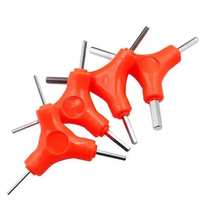 Jeu de clés hexagonales trigéminales 3 en 1, 2.5/3/4/5/6/8mm, outils manuels en acier au carbone, outils d'entretien de vélos