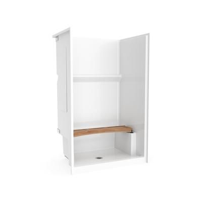 Dreamline DreamLine Curved Teak Shower Bench for 48" Shower 10045579-185