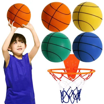 18/21/24cm No Noise Basketball Size 3/5/7 Silent Basketball Indoor Training Ball Bouncing for Kids Birthday Gifts