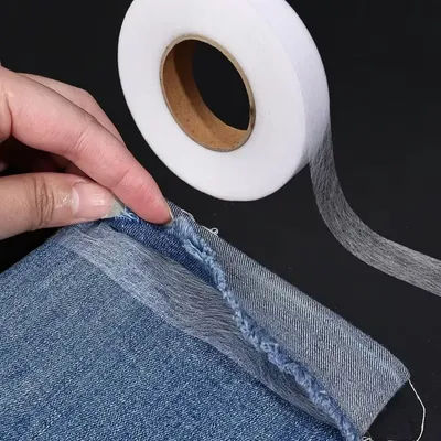 1/2pcs 60Meters/Roll Double-sided Non-woven Interlining Adhesive Fabric Cloth Iron On Hem Tape Interlining Web DIY Sewing Crafts