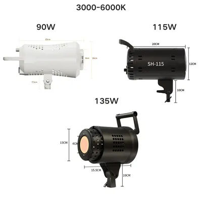 Bowens Video Studio Kit 90/135W Photography Light Dimmable Kit LED Lamp Flash Studio 220VLighting 3000-6000K 3 Color