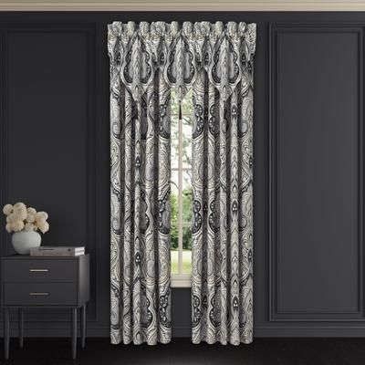 Messina 84 Inch Window Panel Pair by Royal Court in Black (Size ONE SIZE)