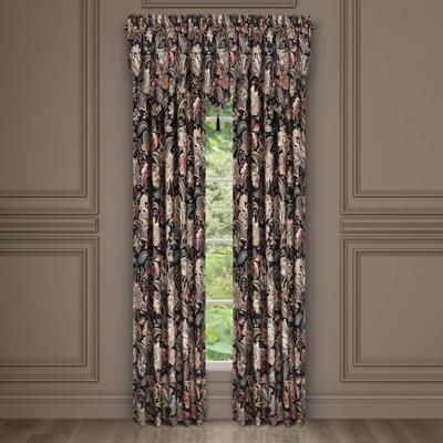 Calabria 84 Inch Window Panel Pair by Royal Court in Black (Size ONE SIZE)
