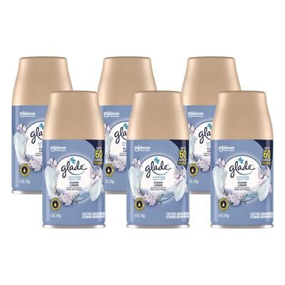 Glade Automatic Air Freshener, Clean Linen, 6.2 oz, 6/Carton (SJN375364)