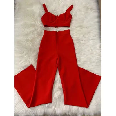 Ensemble deux pièces à bandes de rue Y2k pour femmes, haut court de couleur unie + pantalon moulant taille haute, costumes élégants pour femmes