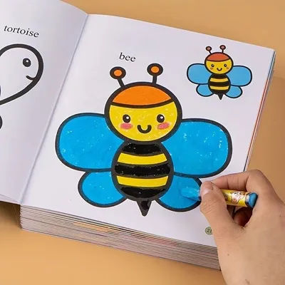 52 Pages Animal, Fruit, Character and Other Coloring Books, Creative Graffiti Painting Coloring Book 1 Book