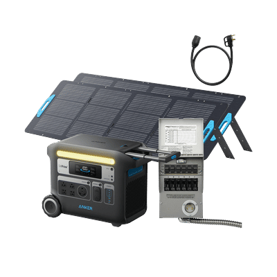 Anker SOLIX F2000 + 6-Circuit Manual Transfer Switch + 2× 200W Solar Panel