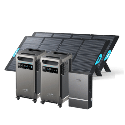 2× Anker SOLIX F3800 (12kW | 7.68kWh) + Smart Home Power Kit + 2× 400W Solar Panel