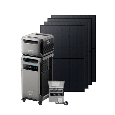 Anker SOLIX F3800 Plus + Expansion Battery + 10-Circuit Manual Transfer Switch + 4× 440W Rigid Solar Panel