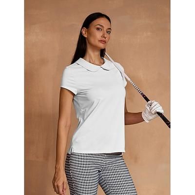 Per donna Polo da golf Rosa baby Nero Bianco Manica Corta Maglietta Abbigliamento da golf da donna Abbigliamento Abiti Abbigliamento