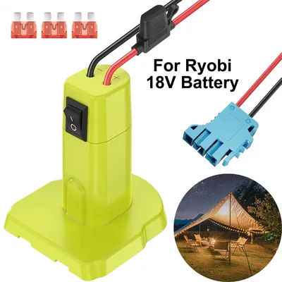 Battery Adapter for Ryobi ONE+ 18V Nimh/Nicd/Li-ion Battery DIY Power Wheels Adapter Tool Connector for RYOBI With 12AWG Wires