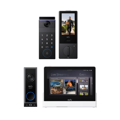 eufy FamiLock S3 Max + Video Doorbell E340 + eufy Smart Display E10 White