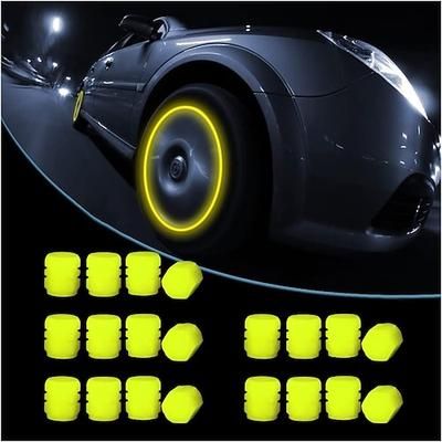 16 tappi valvola pneumatici fluorescenti universali, coperture valvola pneumatici fosforescenti per moto, bici elettriche, scooter, auto, pneumatici sottovuoto, tappi valvola luminosi