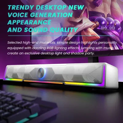 PHILIPS SPA4100 barre de son conception Simple unité de pilote 52mm environnement stéréo avec bandes lumineuses rvb et boutons indépendants