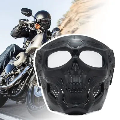 Skull Goggle Mask maschera da equitazione occhiali da moto UV per CS giochi di sopravvivenza tiro Cosplay film Paintball maschere spaventose di Halloween