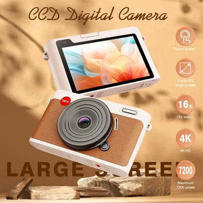 CCD Digital Camera WiFi Transmission 7200W Pixel HD Dual Camera Auto Focus Camera 4 inch Touch Screen Retro Entry-level Camera